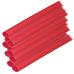 ANCOR HEAT SHRINK TUBING 1/4" X 6" RED 10 PACK 16-10 AWG