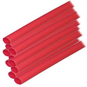 ANCOR HEAT SHRINK TUBING 1/4" X 6" RED 10 PACK 16-10 AWG