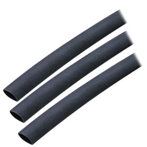 ANCOR HEAT SHRINK TUBING 3/8" X 3" BLACK 3 PACK 12-8 AWG