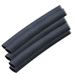ANCOR HEAT SHRINK TUBING 3/8" X 6" BLACK 5 PACK 12-8 AWG