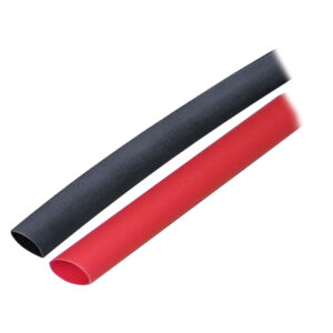 ANCOR HEAT SHRINK TUBING 3/8" X 3" BLACK/RED 12-8 AWG