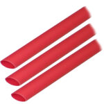 ANCOR HEAT SHRINK TUBING 3/8" X 3" RED 3 PACK 12-8 AWG