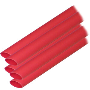 ANCOR HEAT SHRINK TUBING 3/8" X 12" RED 5 PACK 12-8 AWG