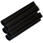 ANCOR HEAT SHRINK TUBING 1/2" X 6" BLACK 5 PACK 8-4 AWG