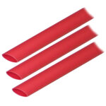 ANCOR HEAT SHRINK TUBING 1/2" X 3" RED 3 PACK 8-4 AWG