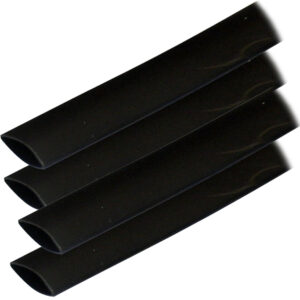 ANCOR HEAT SHRINK TUBING 3/4" X 6" BLACK 4 PACK 8-2/0 AWG