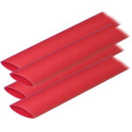 ANCOR HEAT SHRINK TUBING 3/4" X 12" RED 4 PACK 8-2/0 AWG