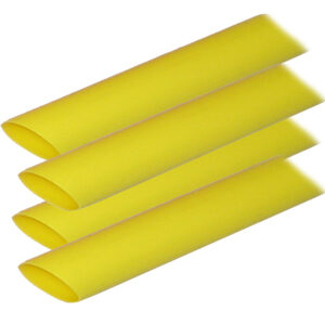 ANCOR HEAT SHRINK TUBING 3/4" X 12" YELLOW 4 PACK 8-2/0 AWG