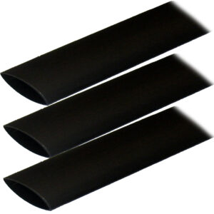 ANCOR HEAT SHRINK TUBING 1" X  6" BLACK 3 PACK 2-4/0 AWG