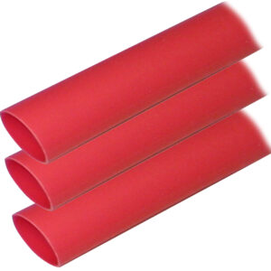 ANCOR HEAT SHRINK TUBING 1" X 12" RED 3 PACK 2-4/0 AWG