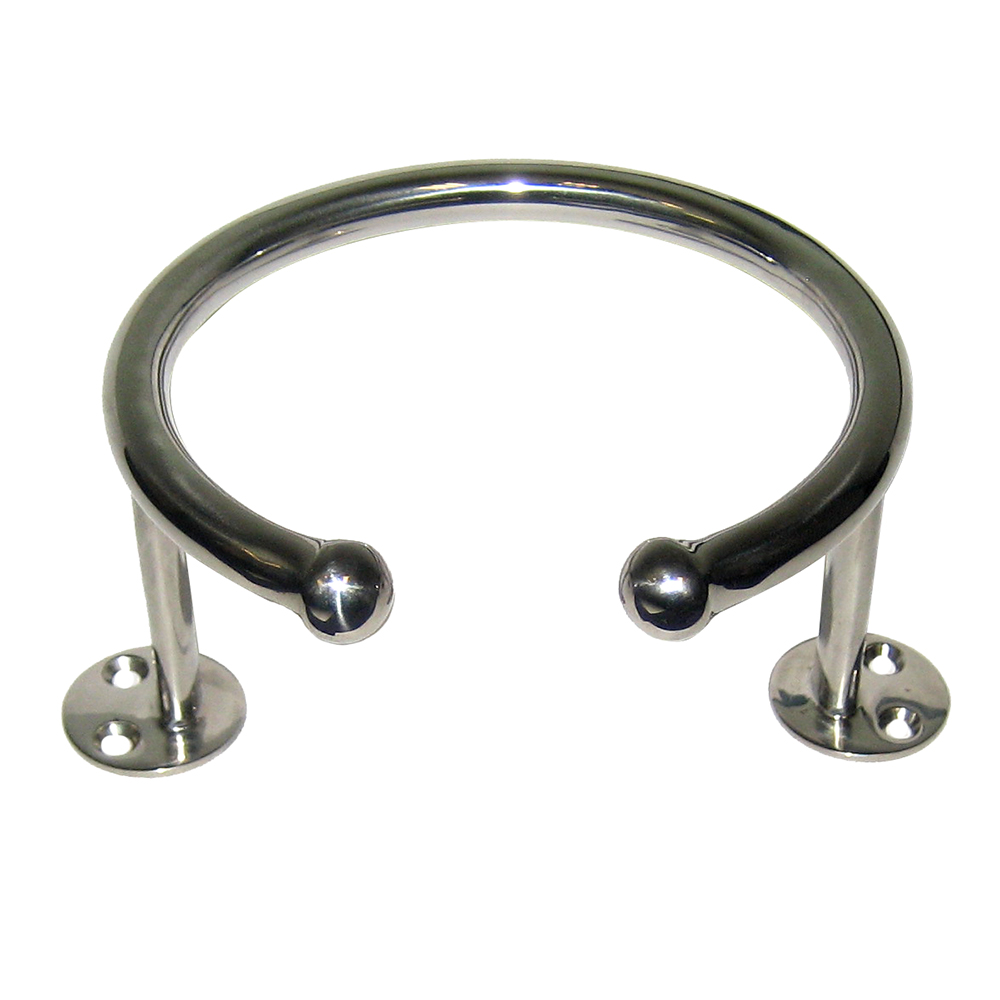 WHITECAP SINGLE TOP MOUNT SS CUP HOLDER - BASE MOUNT