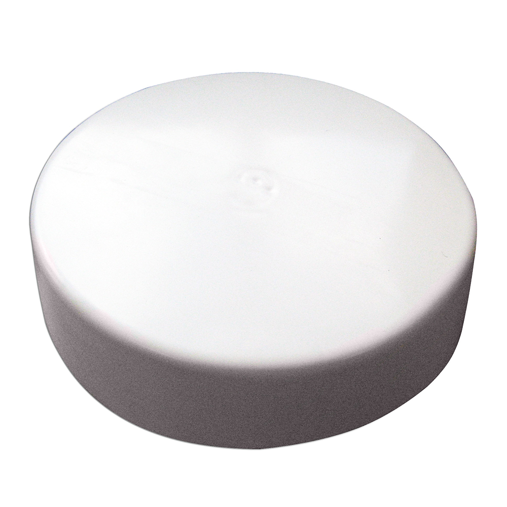 MONARCH WHITE FLAT PILING CAP 7"