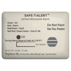 SAFE T ALERT 62 SERIES WHITE CARBON MONOXIDE ALARM 12V