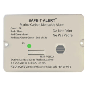 SAFE T ALERT 62 SERIES WHITE  CARBON MONOXIDE ALARMS 12V