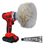 FLITZ BUFF BALL LARGE WHITE 5" DIAMETER WITH 1.76 OZ TUBE