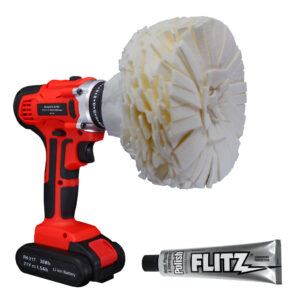 FLITZ BUFF BALL LARGE WHITE 5" DIAMETER WITH 1.76 OZ TUBE