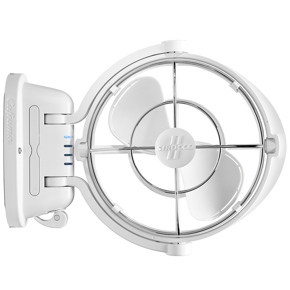 CAFRAMO SIROCCO II 12-24V 3-SPEED 7" GIMBAL FAN WHITE
