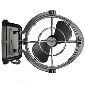 CAFRAMO SIROCCO II 12-24V 3-SPEED 7" GIMBAL FAN BLACK
