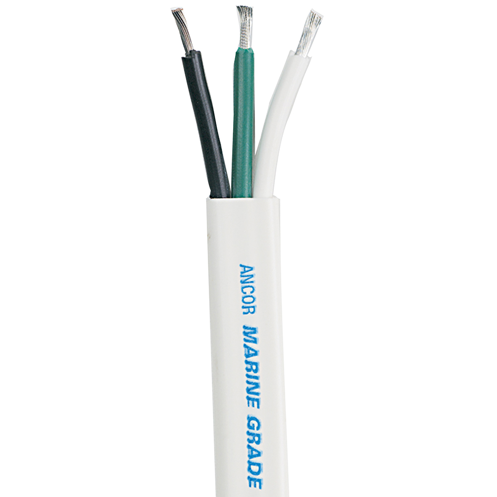 ANCOR WHITE TRIPLEX CABLE 50' 8/3 WHITE, BLACK, GREEN