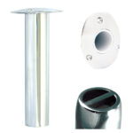 TIGRESS OVAL HEAD SS GUNNEL MNT ROD HOLDER 0 DEG 9"