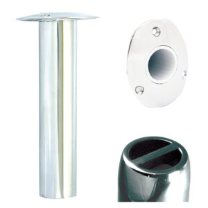 TIGRESS OVAL HEAD SS GUNNEL MNT ROD HOLDER 0 DEG 9"