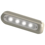 TACO 4-LED DECK LIGHT FLAT MOUNT WHITE HOUSING