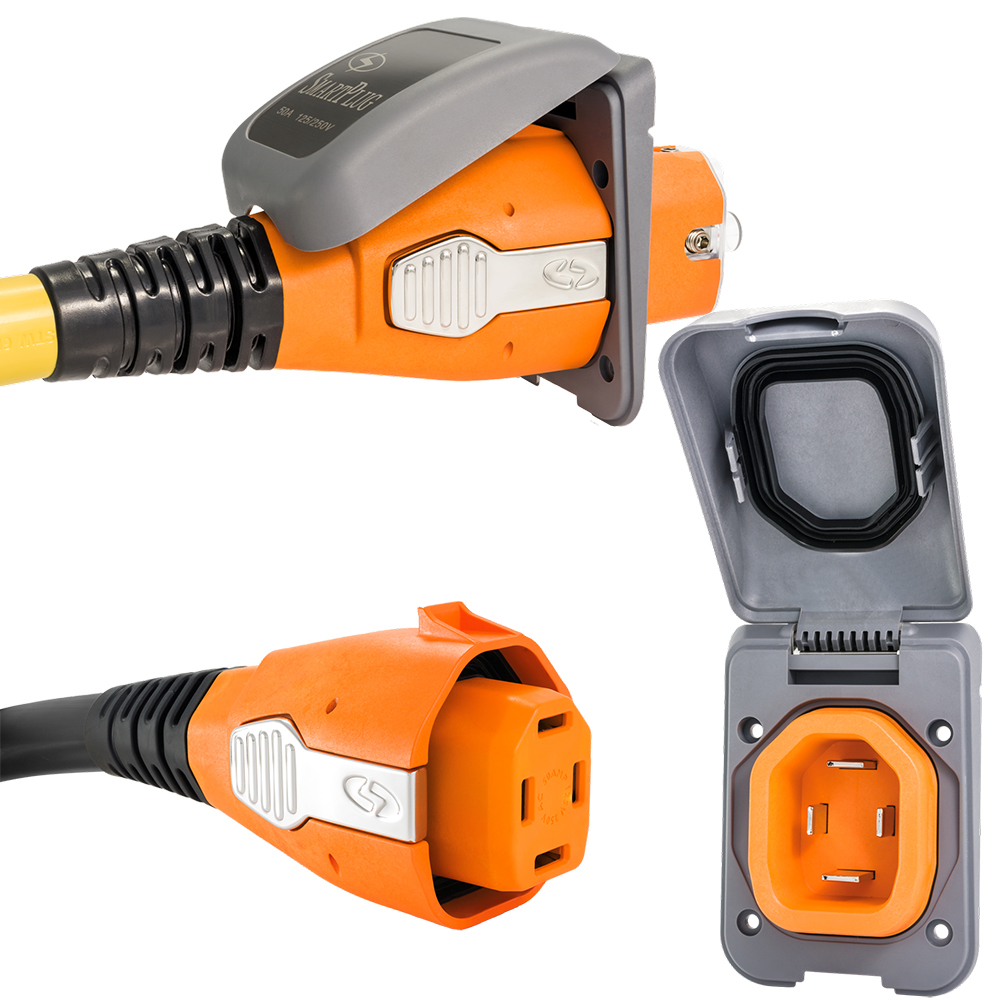 SMARTPLUG 50 AMP CONNECTOR & NON METALLIC INLET GRAY