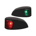 HELLA NAVILED PORT & STARBOARD LAMP KIT BLACK RED GREEEN LENS