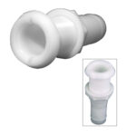 PERKO 3/4" THRU-HULL FITTING F/ HOSE PLASTIC NARROW FLANGE