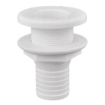 ATTWOOD PLASTIC THRU-HULL   FITTING 1 1/2" ID WHITE