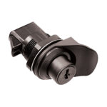 SOUTHCO LOCKING PUSH TO CLOSE  LATCH BLACK PLASTIC 0 - .41