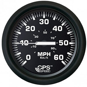FARIA EURO BLACK / BLACK 4" SPEEDOMETER 60MPH GPS
