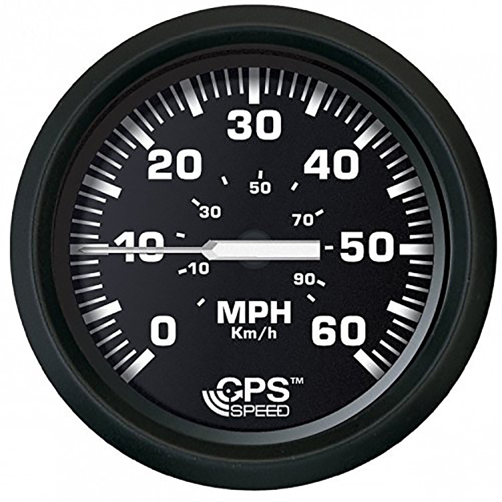 FARIA EURO BLACK / BLACK 4" SPEEDOMETER 60MPH GPS