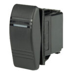 BEP CONTURA SWITCH SPDT BLACK (ON)/OFF/ON 1 AMBER LED