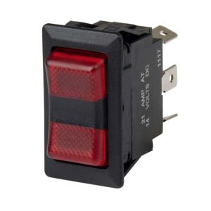 BEP ROCKER SWITCH 25A SPDT ON/OFF/ON 2 RED LED 12V/24V