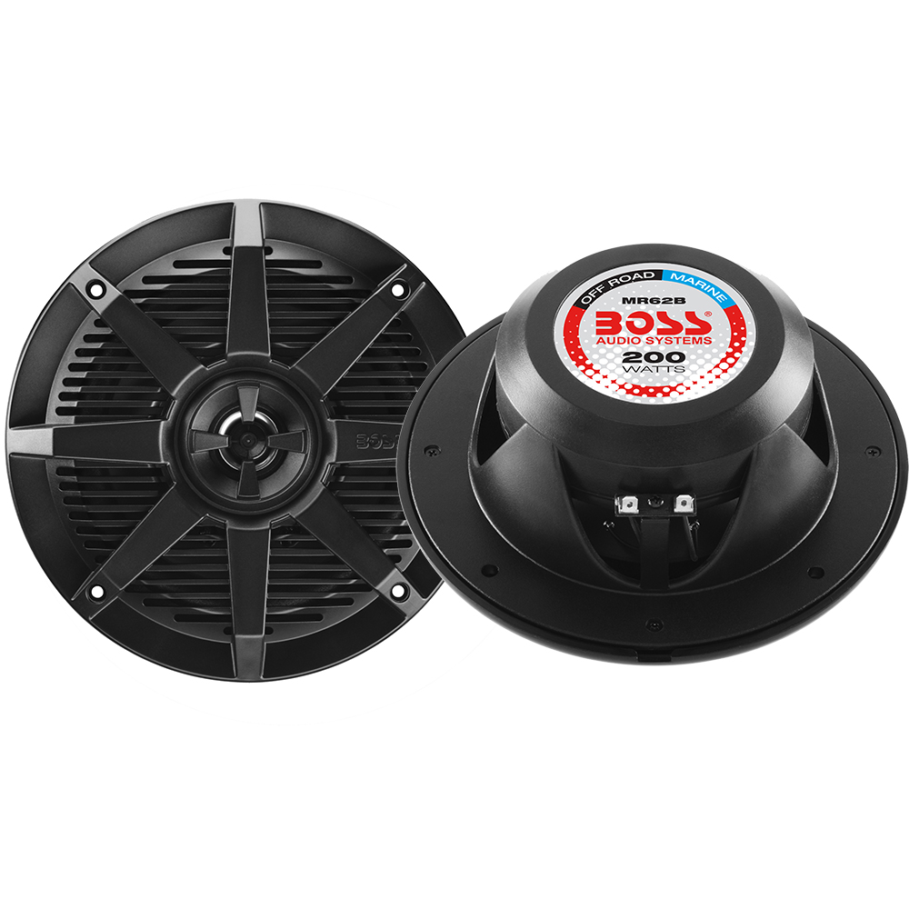 BOSS AUDIO MR62B 6.5" 2-WAY 200W MARINE FULL RANGE SPEAKER