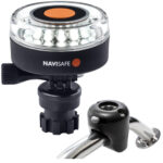 NAVISAFE WHITE 2NM 360 DEGREE NAVILIGHT WITH BLACK RAIL