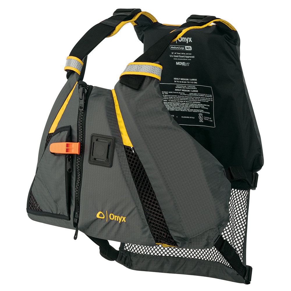 ONYX MOVEMENT DYNAMIC PADDLE SPORTS LIFE VEST XL/2XL YELLOW