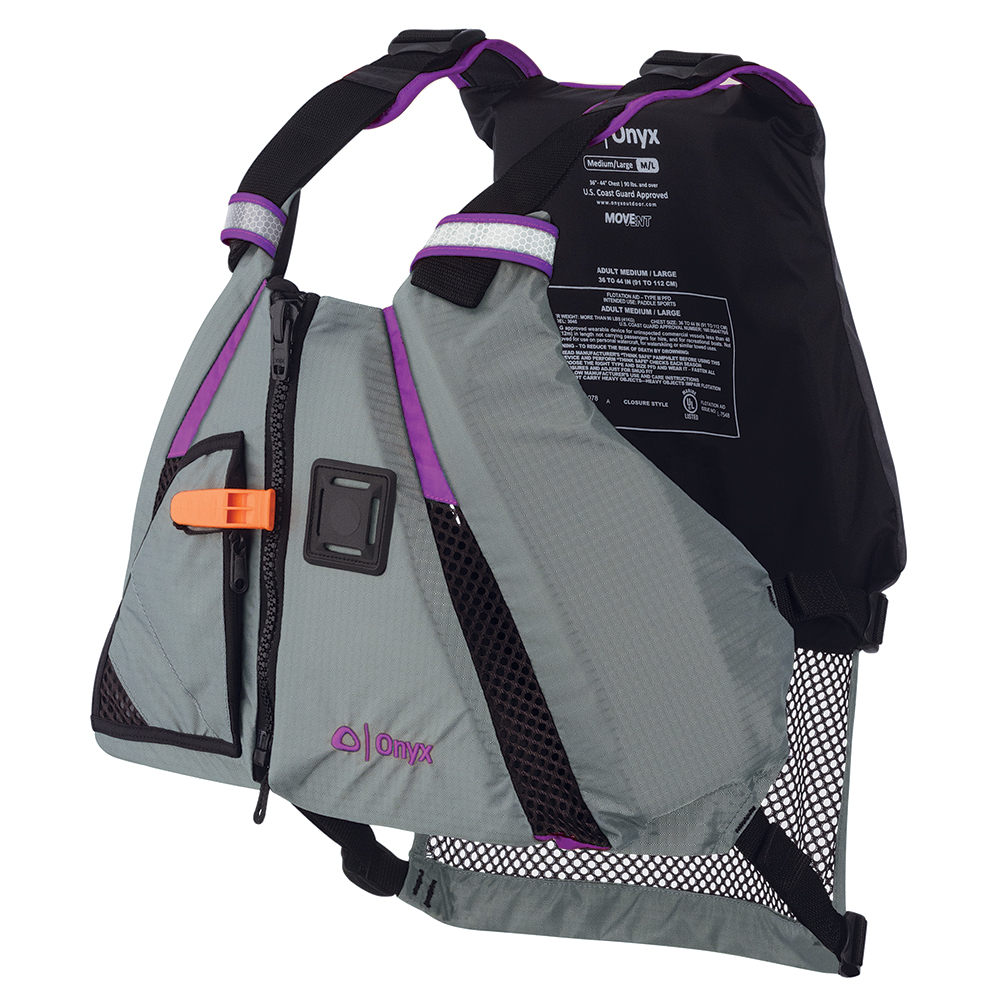 ONYX MOVEMENT DYNAMIC PADDLE SPORTS LIFE VEST XS/SM PURPLE