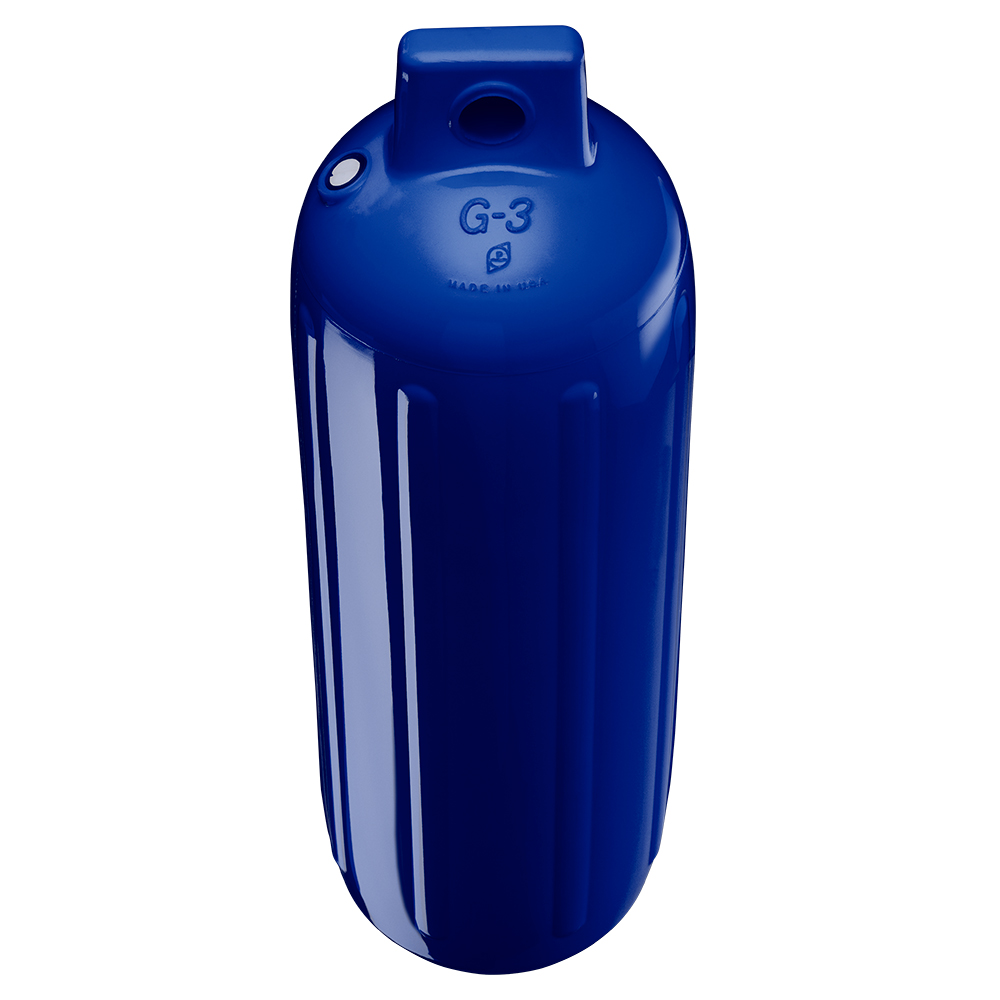 POLYFORM G-3 TWIN EYE FENDER 5.5" X 19" COBALT BLUE W/AIR - Image 2