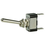 BEP SPST CHROME PLATED LONG HANDLE TOGGLE SWITCH ON/OFF