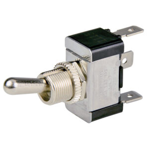 BEP SPDT CHROME PLATED TOGGLE SWITCH ON/OFF/ON