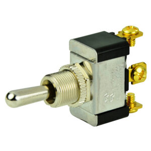 BEP SPDT CHROME PLATED TOGGLE SWITCH (ON)/OFF/(ON)