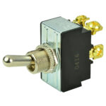 BEP DPST CHROME PLATED TOGGLE SWITCH ON/OFF