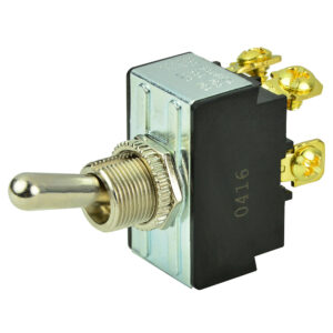 BEP DPST CHROME PLATED TOGGLE SWITCH ON/OFF