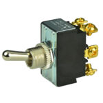 BEP DPDT CHROME PLATED TOGGLE SWITCH ON/OFF/ON