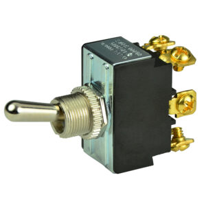 BEP DPDT CHROME PLATED TOGGLE SWITCH ON/OFF/ON