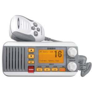 UNIDEN UM435 WHITE FIXED MOUNT VHF RADIO