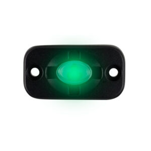 HEISE 1.5"X 3" AUX. LIGHTING POD GREEN - WHITE CASE