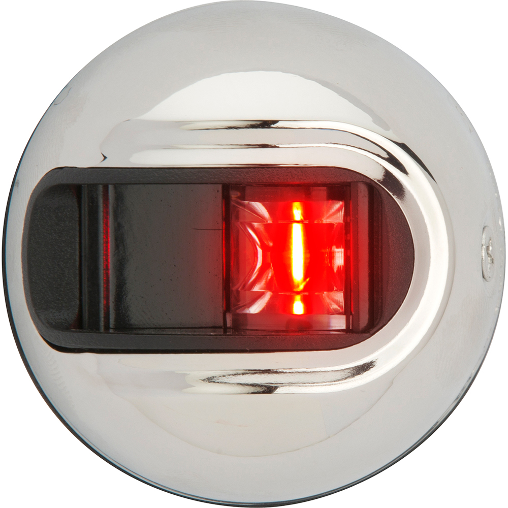 ATTWOOD LIGHTARMOR RED ROUND NAVIGATION LIGHT STAINLESS